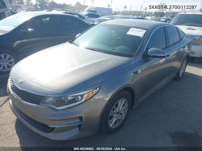 2016 Kia Optima Lx VIN: 5XXGT4L37GG112287 Lot: 40236682