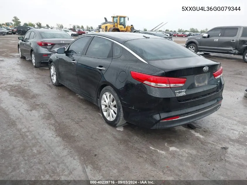 2016 Kia Optima Ex VIN: 5XXGU4L36GG079344 Lot: 40239716