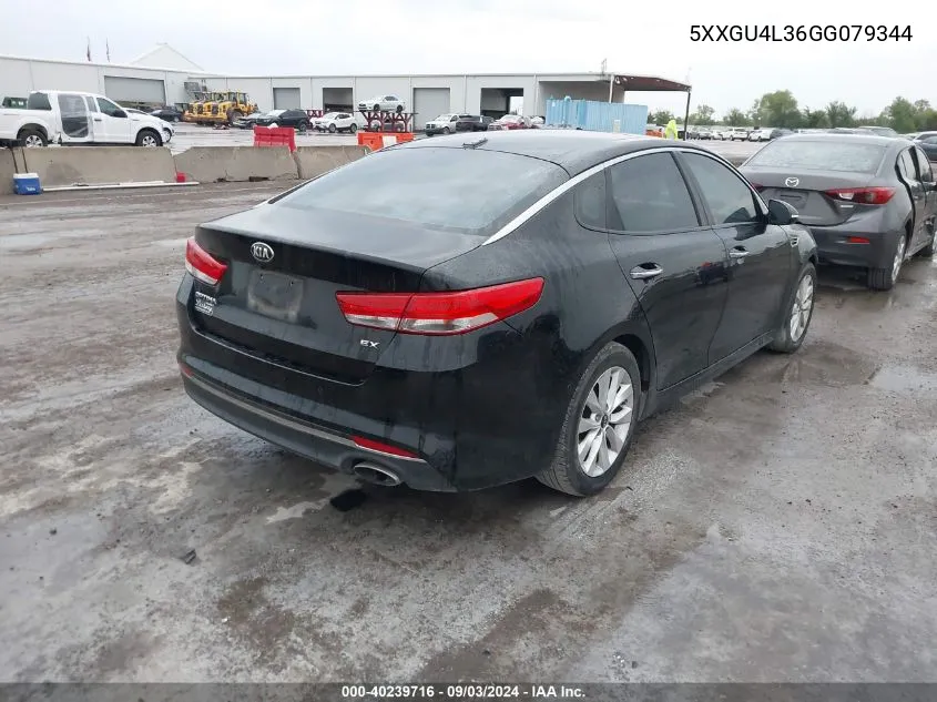 5XXGU4L36GG079344 2016 Kia Optima Ex