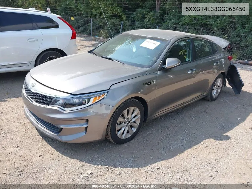 5XXGT4L38GG065450 2016 Kia Optima Lx