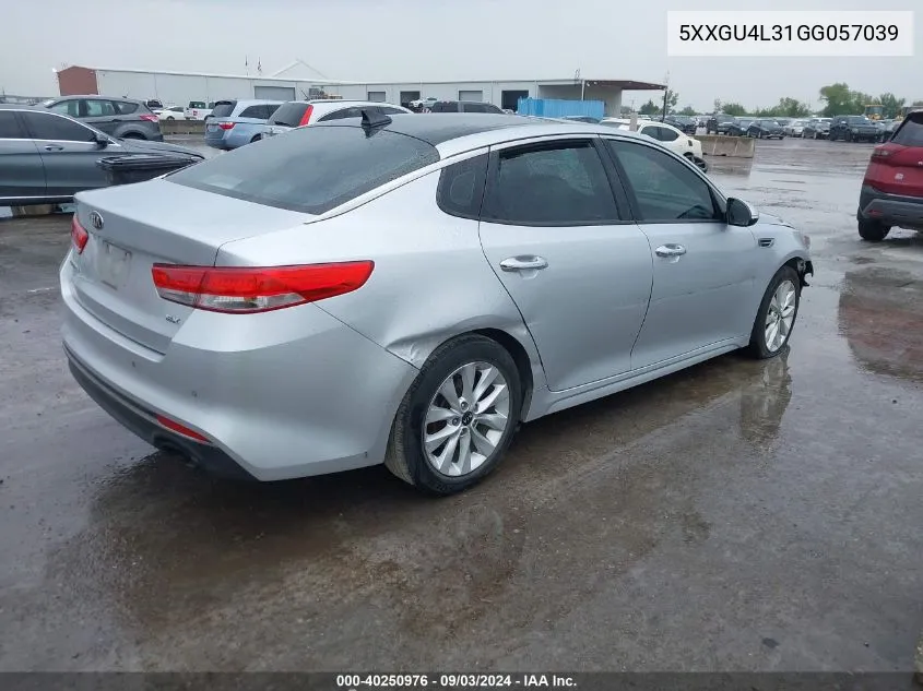 5XXGU4L31GG057039 2016 Kia Optima Ex