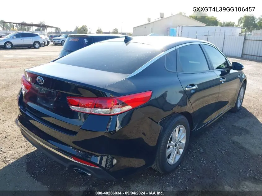 2016 Kia Optima Lx VIN: 5XXGT4L39GG106457 Lot: 40256034