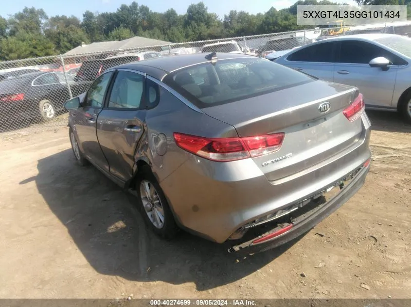 5XXGT4L35GG101434 2016 Kia Optima Lx