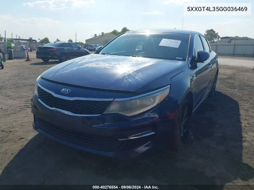 2016 Kia Optima Lx VIN: 5XXGT4L35GG036469 Lot: 40276554