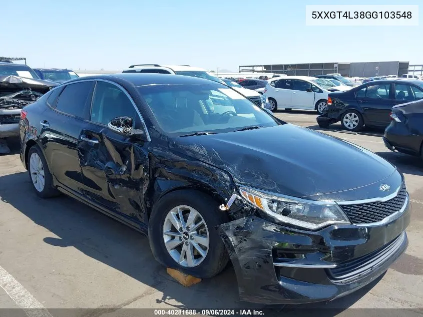 5XXGT4L38GG103548 2016 Kia Optima Lx