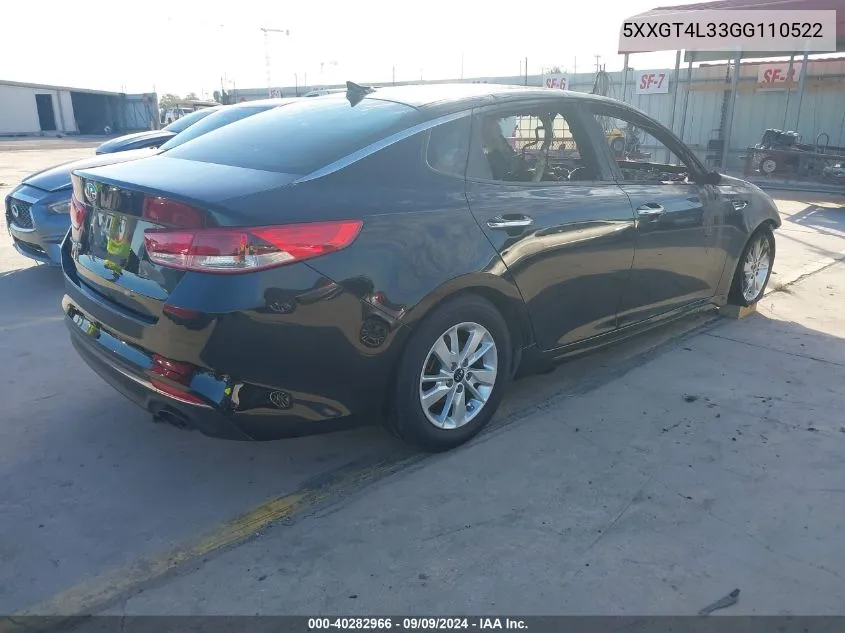 5XXGT4L33GG110522 2016 Kia Optima Lx