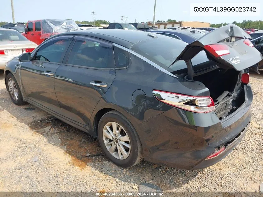 2016 Kia Optima Lx VIN: 5XXGT4L39GG023742 Lot: 40284356