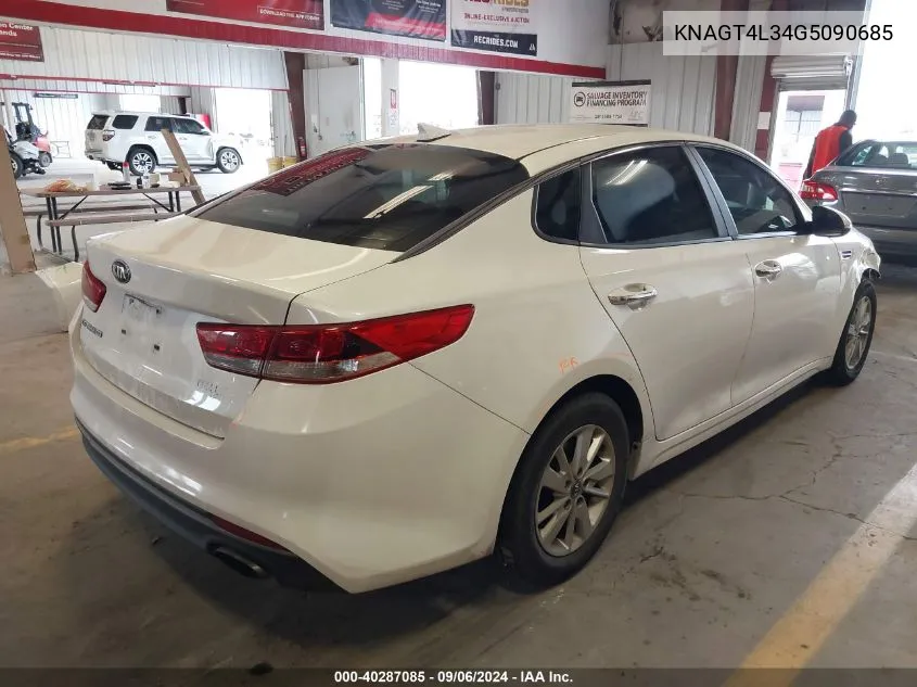 KNAGT4L34G5090685 2016 Kia Optima Lx