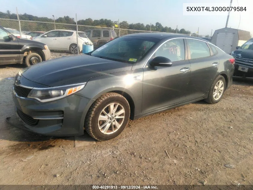 2016 Kia Optima Lx VIN: 5XXGT4L30GG079584 Lot: 40291913