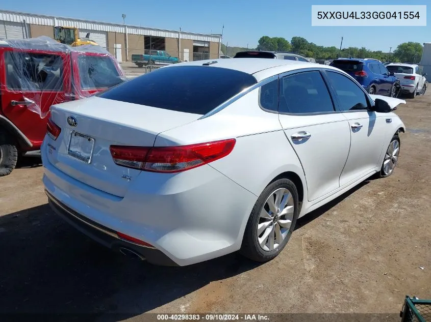 2016 Kia Optima Ex VIN: 5XXGU4L33GG041554 Lot: 40298383