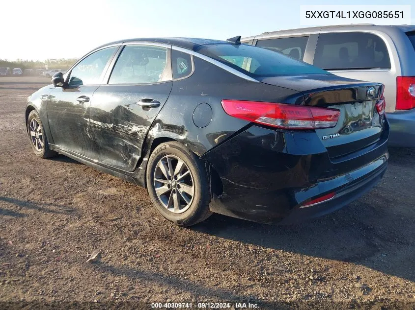 5XXGT4L1XGG085651 2016 Kia Optima Lx Turbo