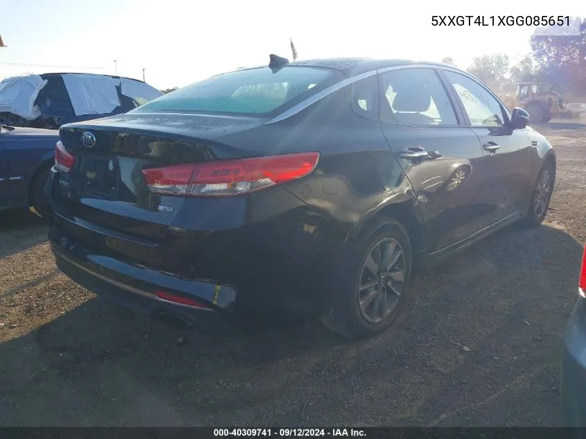 2016 Kia Optima Lx Turbo VIN: 5XXGT4L1XGG085651 Lot: 40309741