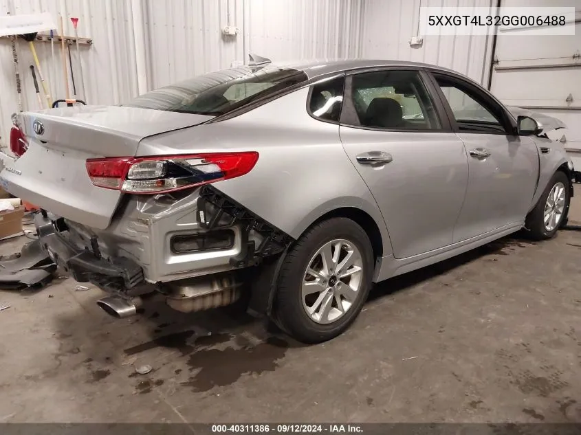 5XXGT4L32GG006488 2016 Kia Optima Lx