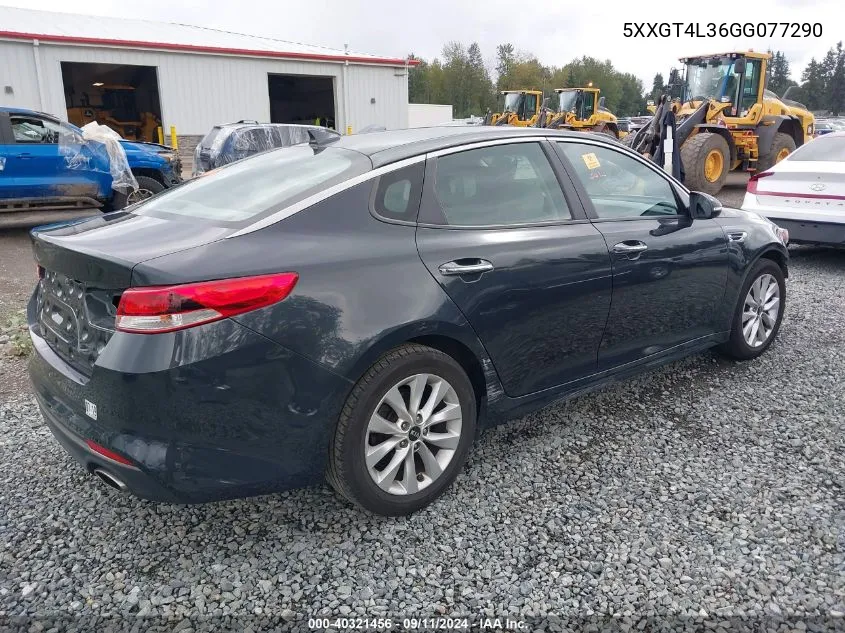 2016 Kia Optima Lx VIN: 5XXGT4L36GG077290 Lot: 40321456