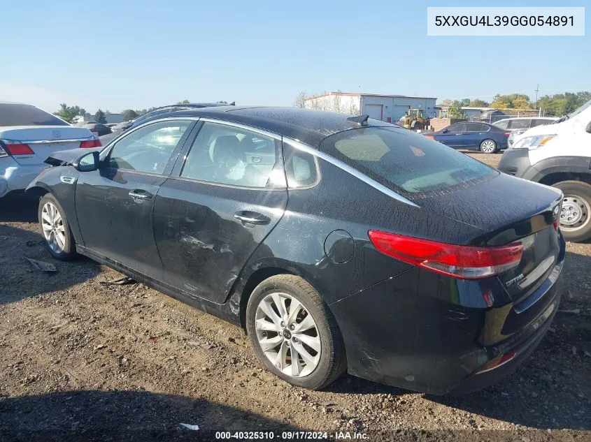 2016 Kia Optima Ex VIN: 5XXGU4L39GG054891 Lot: 40325310