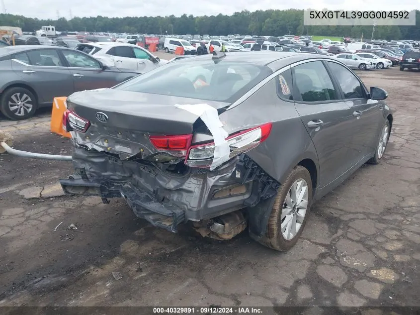 5XXGT4L39GG004592 2016 Kia Optima Lx