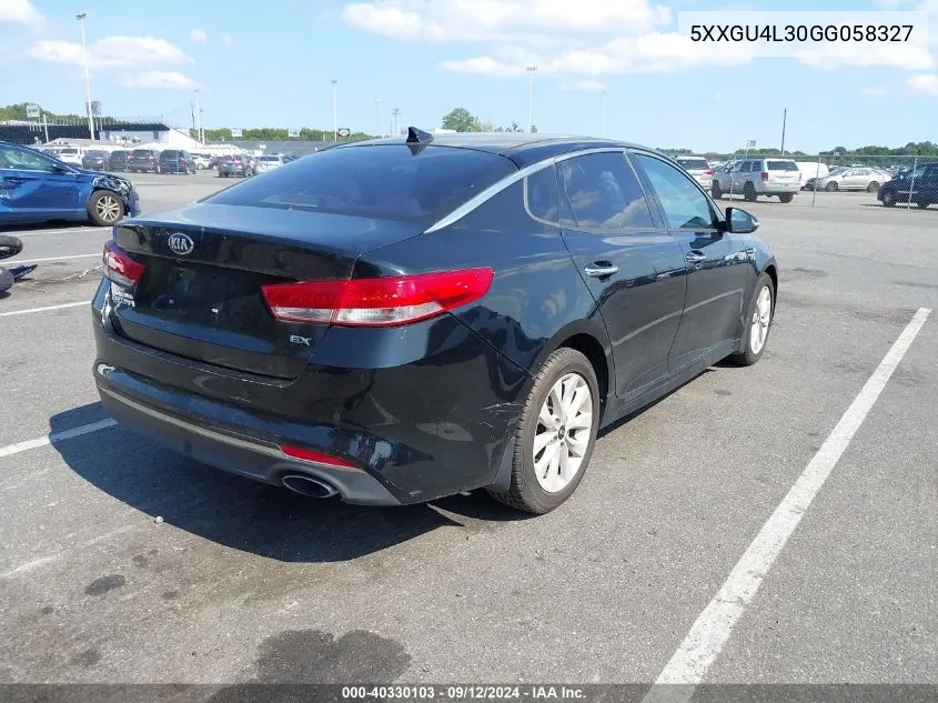 5XXGU4L30GG058327 2016 Kia Optima Ex