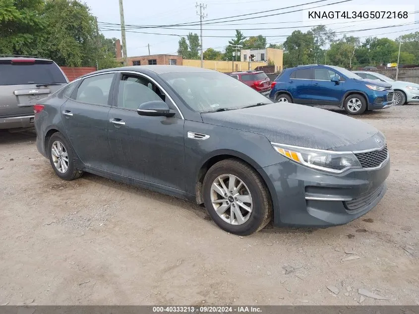 KNAGT4L34G5072168 2016 Kia Optima Lx