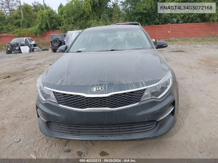 KNAGT4L34G5072168 2016 Kia Optima Lx