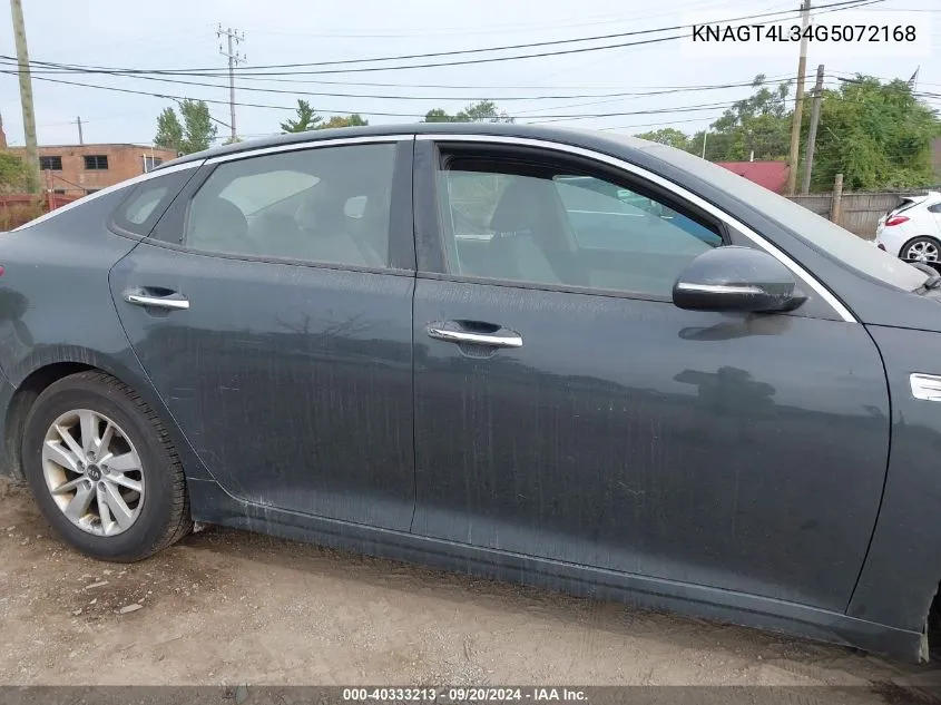 KNAGT4L34G5072168 2016 Kia Optima Lx