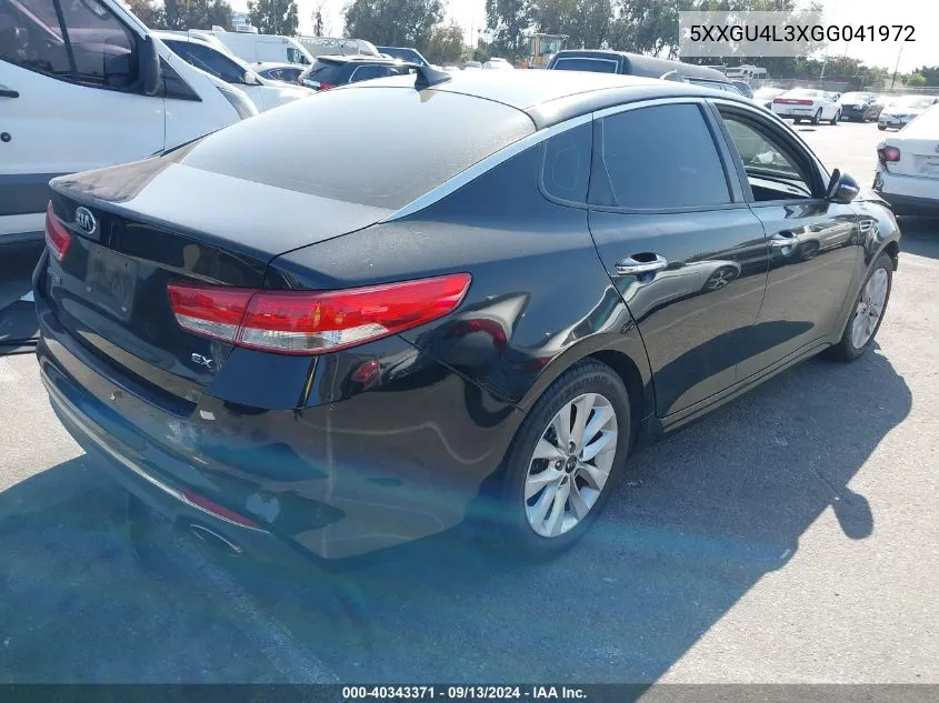 5XXGU4L3XGG041972 2016 Kia Optima Ex