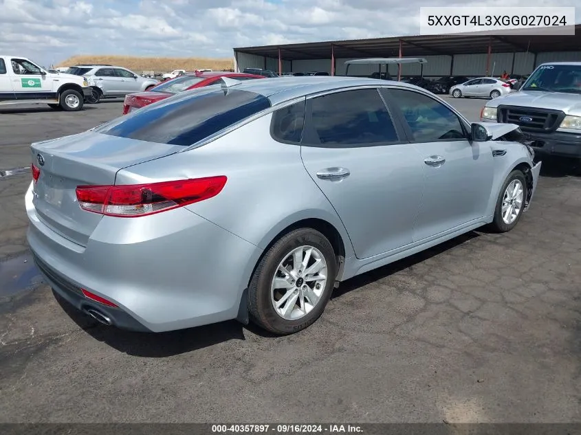 5XXGT4L3XGG027024 2016 Kia Optima Lx