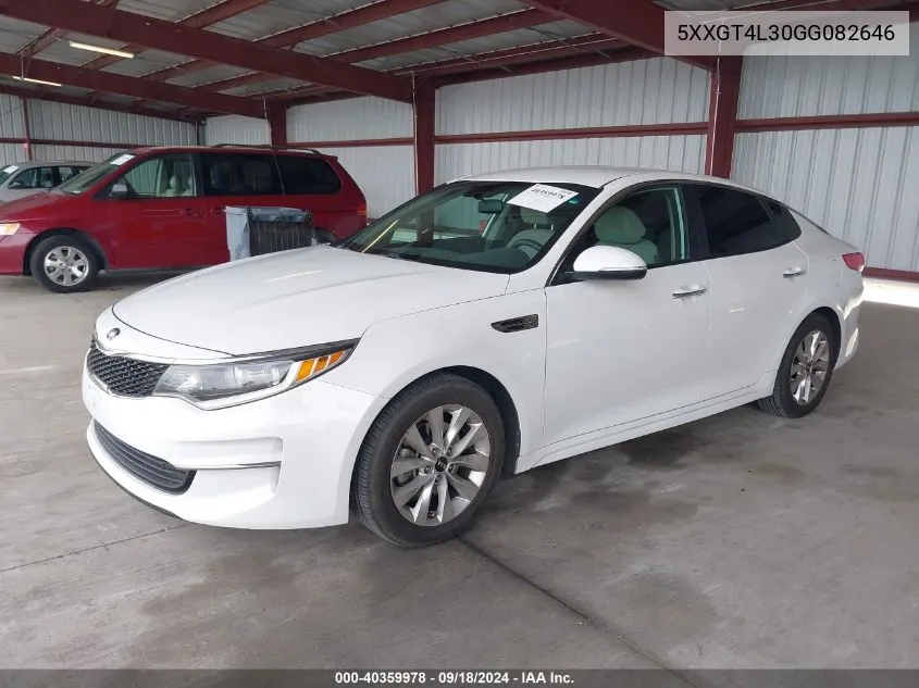 2016 Kia Optima Lx VIN: 5XXGT4L30GG082646 Lot: 40359978