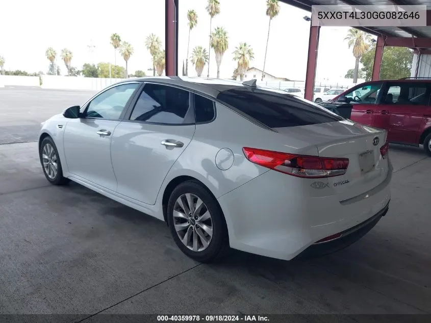 2016 Kia Optima Lx VIN: 5XXGT4L30GG082646 Lot: 40359978