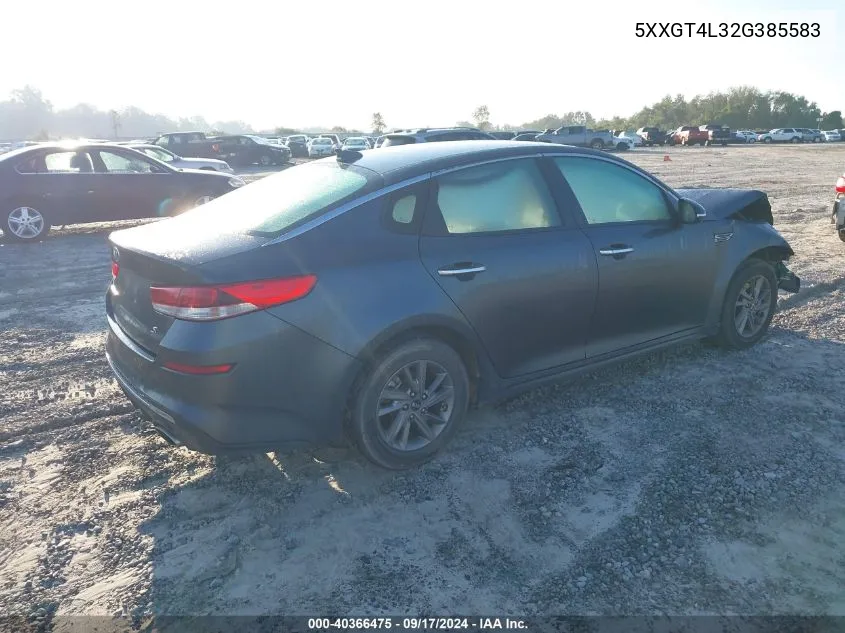 2020 Kia Optima Lx VIN: 5XXGT4L32G385583 Lot: 40366475