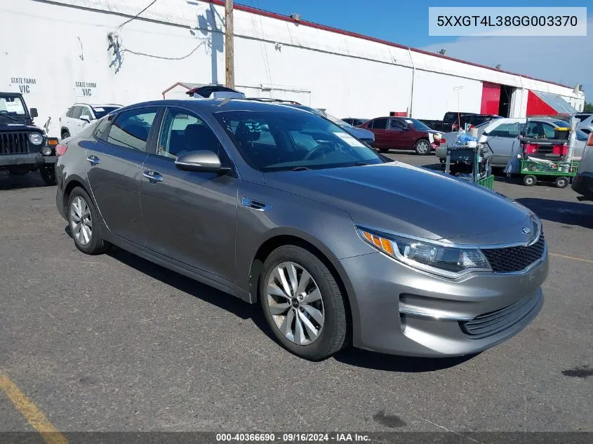 5XXGT4L38GG003370 2016 Kia Optima Lx