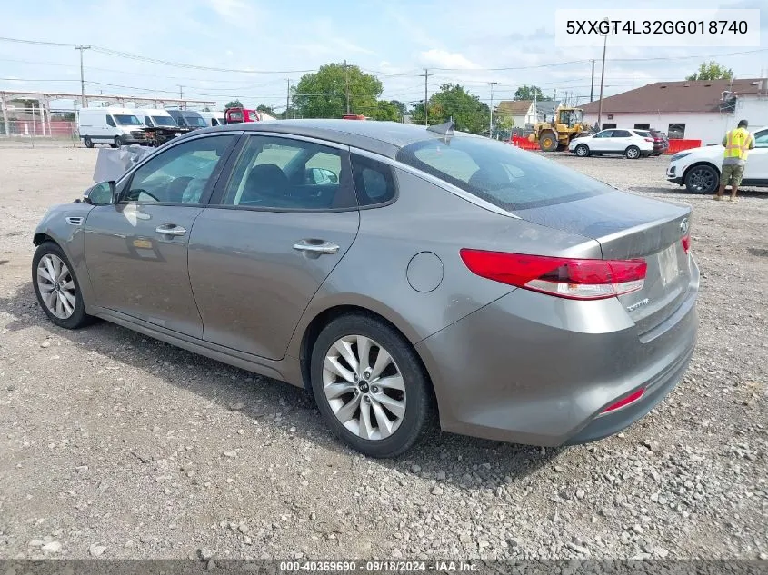 2016 Kia Optima Lx VIN: 5XXGT4L32GG018740 Lot: 40369690