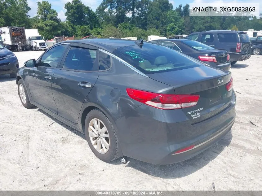 2016 Kia Optima Lx VIN: KNAGT4L3XG5083868 Lot: 40370789