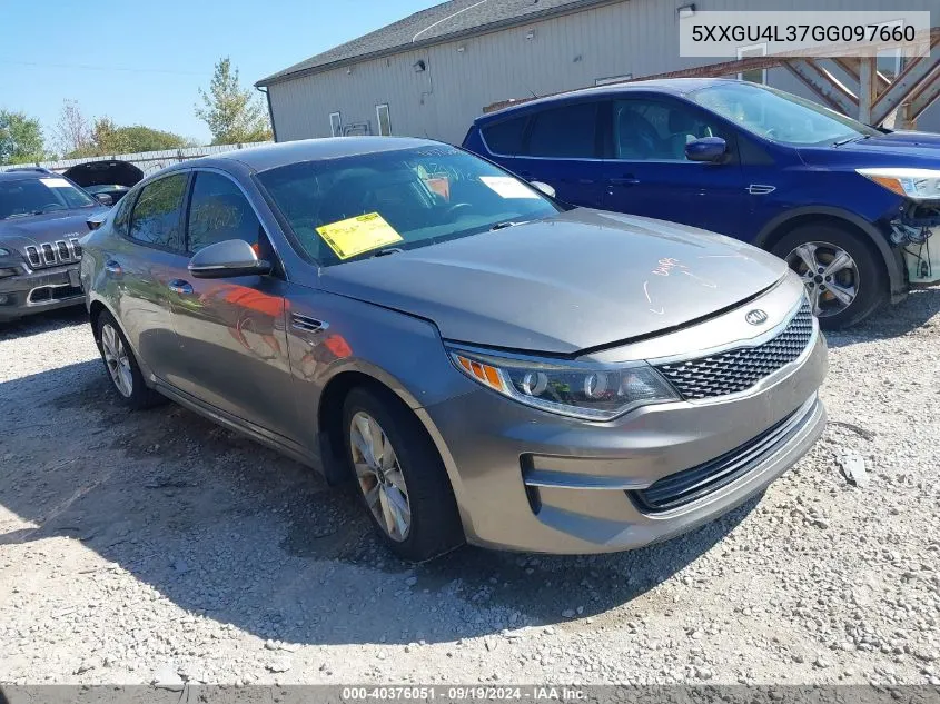 2016 Kia Optima Ex VIN: 5XXGU4L37GG097660 Lot: 40376051