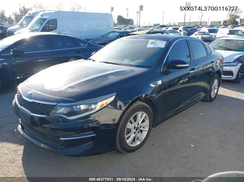 2016 Kia Optima Lx VIN: 5XXGT4L37GG116727 Lot: 40377031