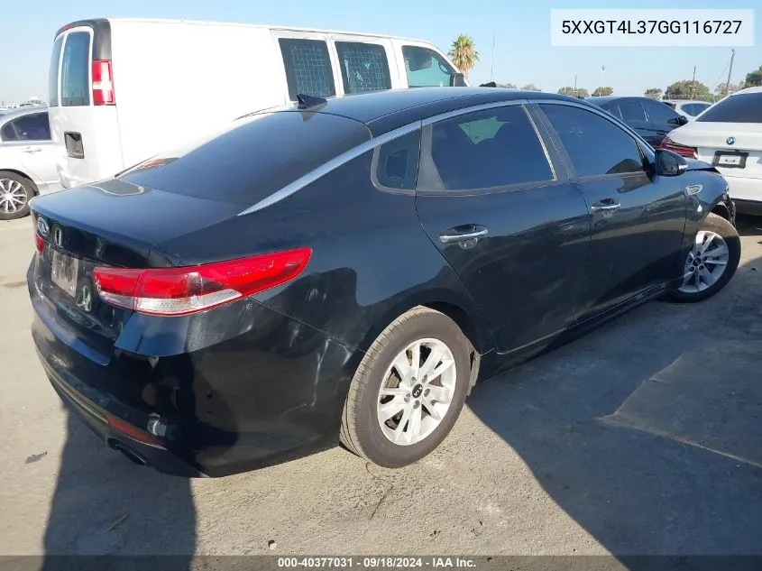 5XXGT4L37GG116727 2016 Kia Optima Lx