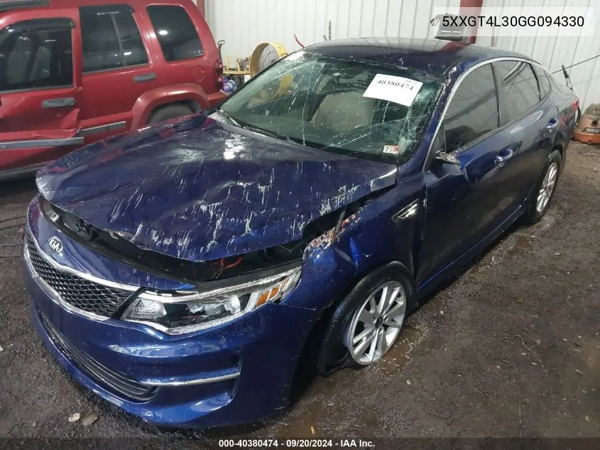 2016 Kia Optima Lx VIN: 5XXGT4L30GG094330 Lot: 40380474