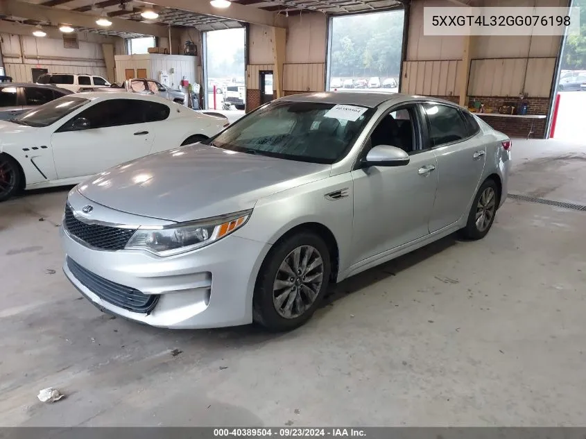 2016 Kia Optima Lx VIN: 5XXGT4L32GG076198 Lot: 40389504