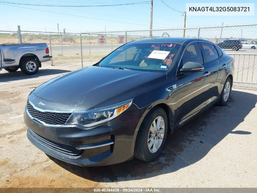 KNAGT4L32G5083721 2016 Kia Optima Lx