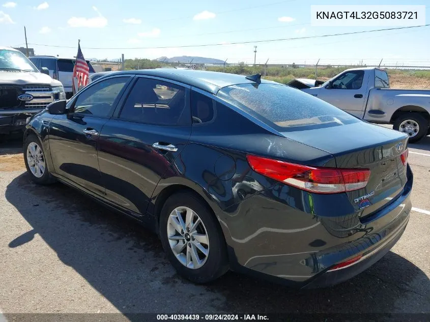 KNAGT4L32G5083721 2016 Kia Optima Lx