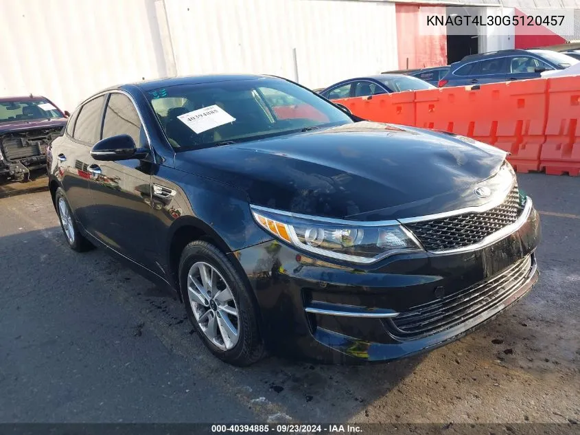 KNAGT4L30G5120457 2016 Kia Optima Lx