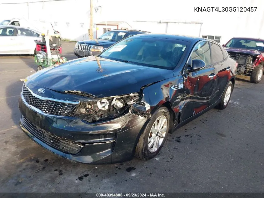 2016 Kia Optima Lx VIN: KNAGT4L30G5120457 Lot: 40394885