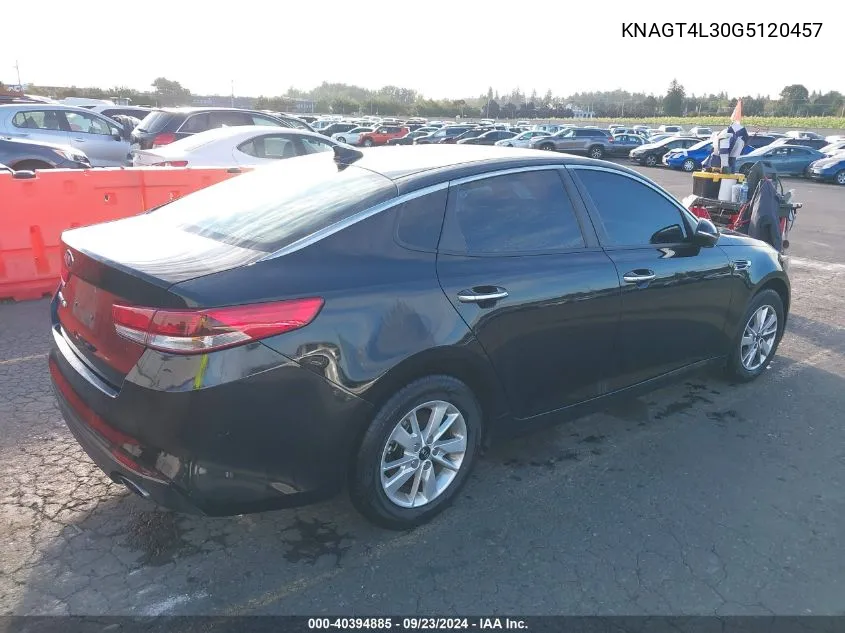 KNAGT4L30G5120457 2016 Kia Optima Lx