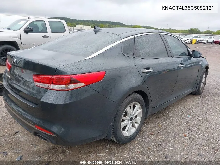 2016 Kia Optima Lx VIN: KNAGT4L36G5082121 Lot: 40405569