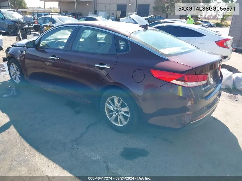 5XXGT4L38GG056571 2016 Kia Optima Lx