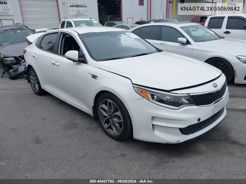 KNAGT4L3XG5069842 2016 Kia Optima Lx