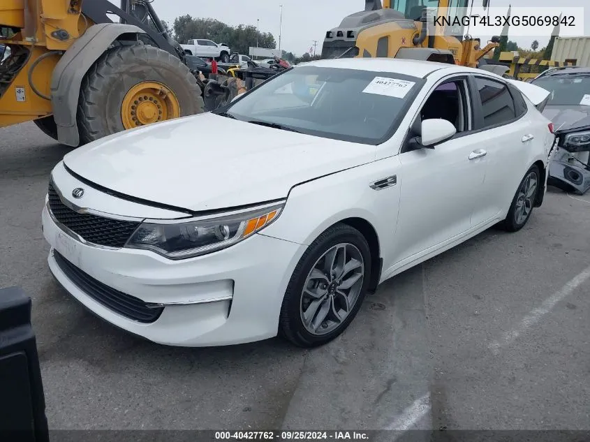 2016 Kia Optima Lx VIN: KNAGT4L3XG5069842 Lot: 40427762