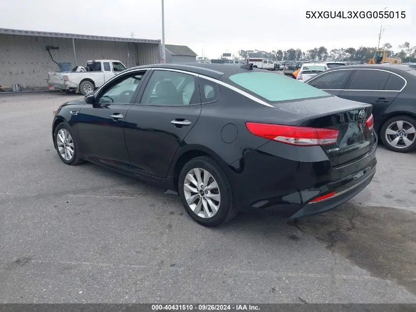 2016 Kia Optima Ex VIN: 5XXGU4L3XGG055015 Lot: 40431510