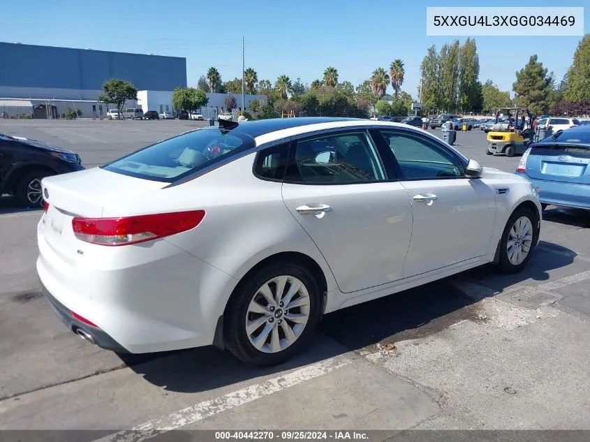 2016 Kia Optima Ex VIN: 5XXGU4L3XGG034469 Lot: 40442270