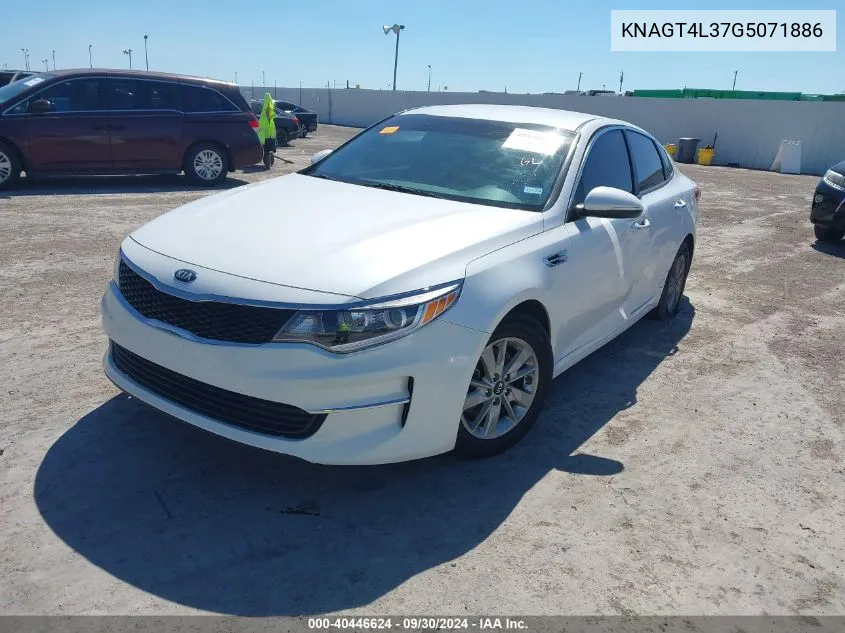 2016 Kia Optima Lx VIN: KNAGT4L37G5071886 Lot: 40446624