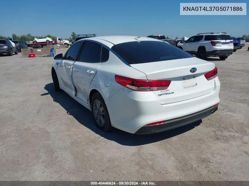 KNAGT4L37G5071886 2016 Kia Optima Lx